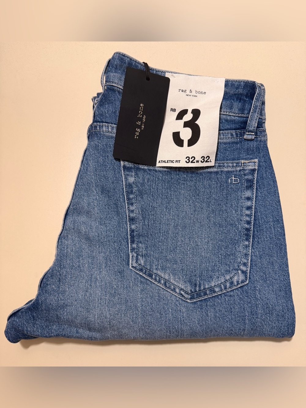 rag & bone Medium Blue Athletic Fit Men’s Jeans(brand new)
